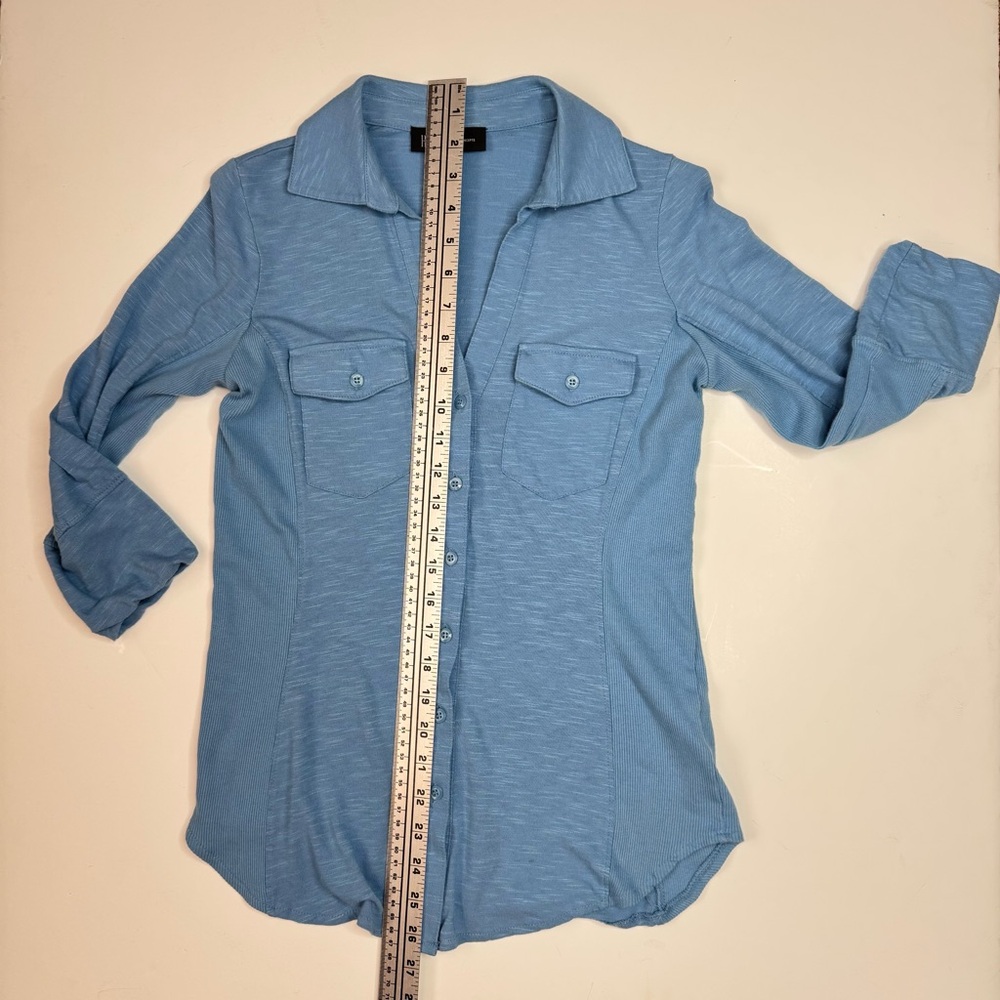 INC International Concepts Women's Light Blue Button Down Shirt M - Picture 5 of 8